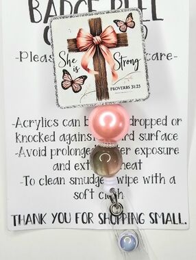 Hand Crafted Inspirational Badge Reel